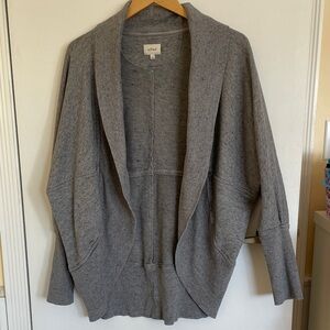 Size L Wilfred Charcoal Gray Women's Cocoon Cardigan